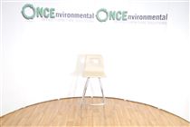 Bar stool in cream faux leather 